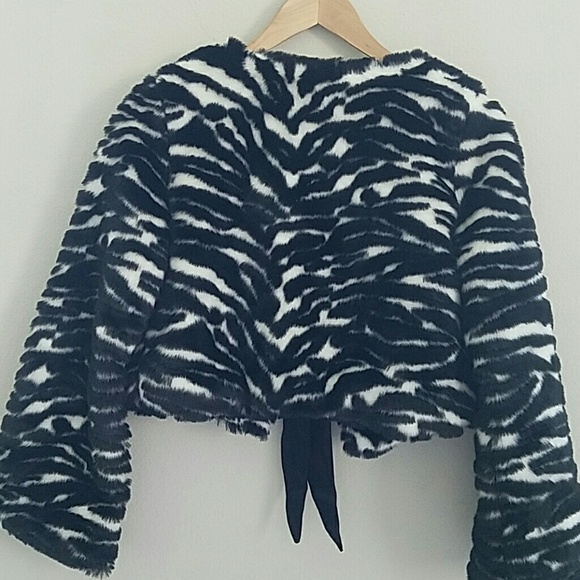 Zebra print fur coat - Picture 4 of 6